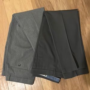 Two Gray Pairs of Haggar Khakis